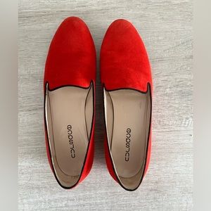 NURSACE Red Suede Women’s Loafers US7
